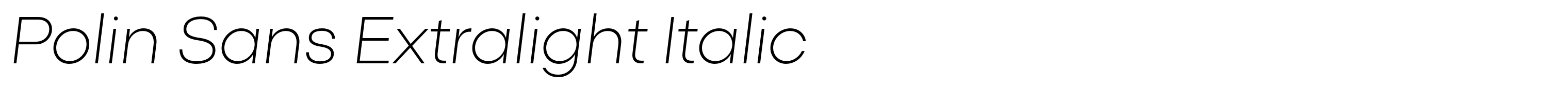 Polin Sans Extralight Italic